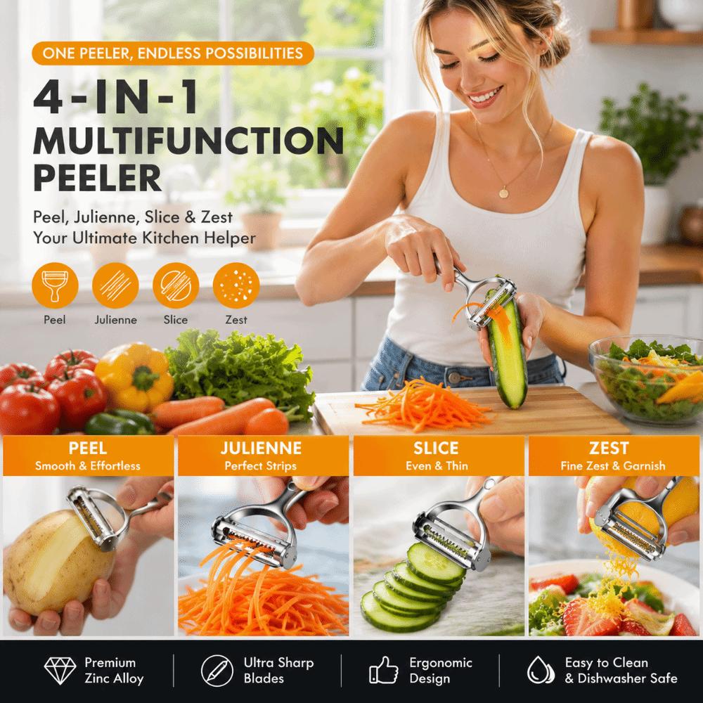 Sharp Kitchen Peeler Bar 4 in 1 Fruit Potato Peeler High Quality Cucumber Carrot Grater Kitchen