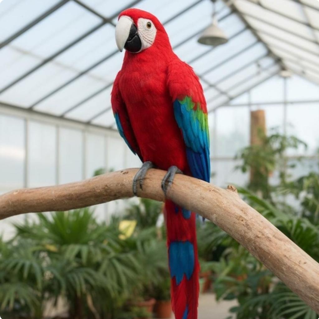 Simulation Parrot Realistic Design Feathered Parrot Model Avian Figurine Handmade House Decoration for Garden, Patio