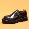 [Pre-Sale Not In Stock] Platform Leather Shoes Men'S British Business Leisure Leather Buckle Munch Shoes British