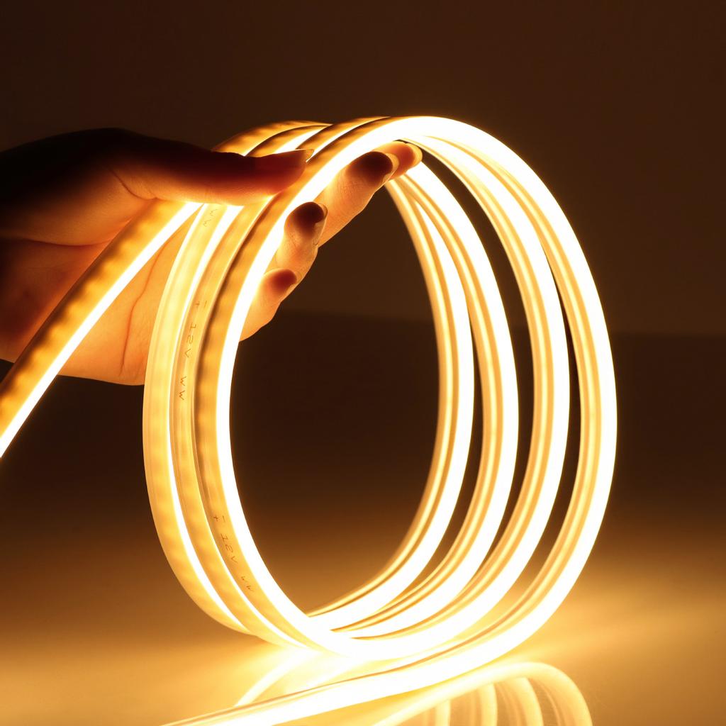 Сенсорный диммер, светодиодная лента, неоновый свет, 12 В, гибкая светодиодная лента, RGB лента, водонепроницаемая лампа для подсветки шкафа для спальни с вилкой европейского стандарта