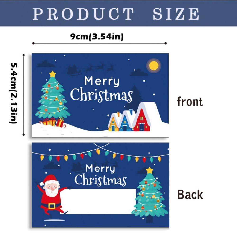 50 Pcs Santa and Tree Designs Christmas Scratch Off Cards Opaque Coating Raffle Ticket  Party Games