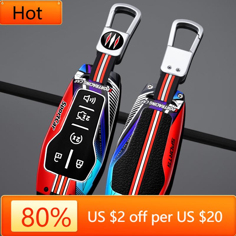 Interior Mouldings Zinc Alloy Car Key Case Cover Shell For Ford Fusion Mondeo Mustang F-150 Explorer Edge 2015 2016 2017 2018 Pr