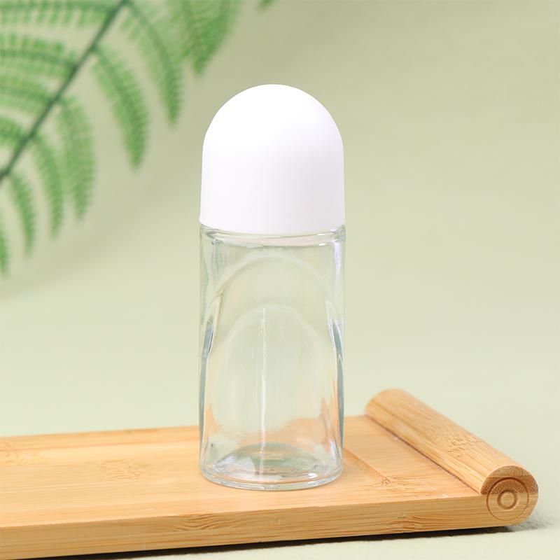 Прозрачные стеклянные флаконы-роллеры 50 мл Очень большой флакон с роликом для парфюмерного масла, образец для теста геля от пота для подмышек, эфирное масло
