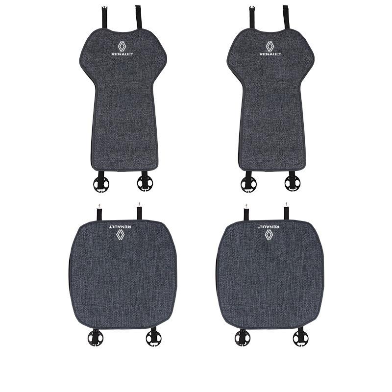 For Renault 2026 New Hub Caps Renault Clio Koleos Megane Espace QM6 Kadjar Captur Scenic Car Seat Anti slip Pad Linen Cool Breat