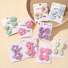 2/8Pcs Cute Hairpins for Girl Children Hair Clips Pin Soft Flower Knitting Fabric Barrettes Snap Ornaments Baby Accessories Gift