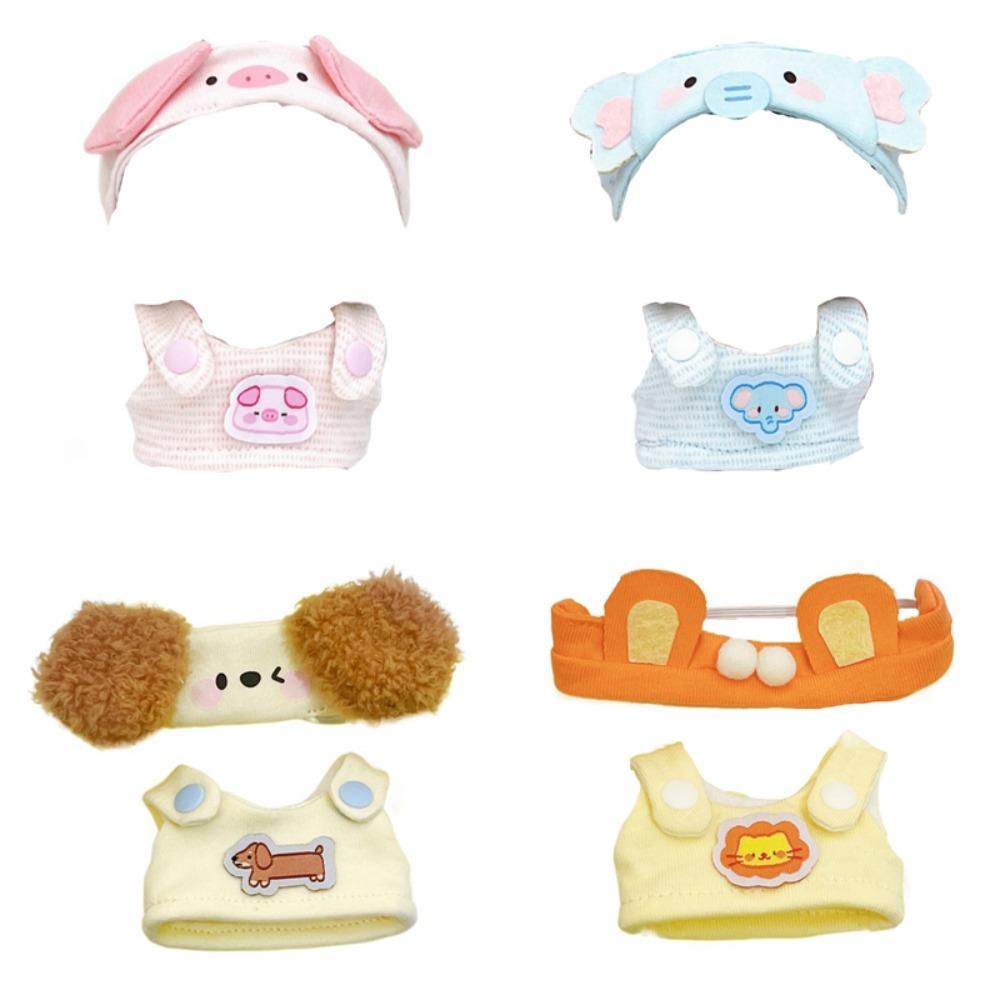 Lion 10cm Cotton Doll Clothes Strap Dress Doll Dress Up Set Doll Clothes Outfit  Children's Gift