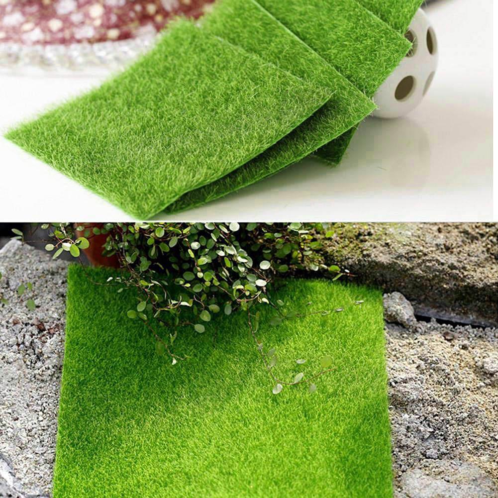 Artificial Lawn Grass Turf Interlocking Grass Tile Lawn Rug for Garden Bonsai Home Aquarium