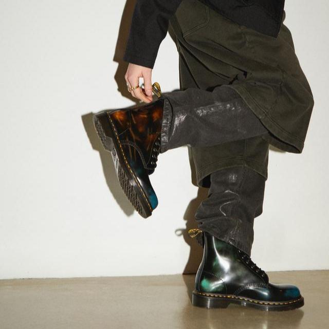 Dr. Martens 1460 Brush Off Leather Lace Up Boot Multi-Color Men Sneakers Black 31897649