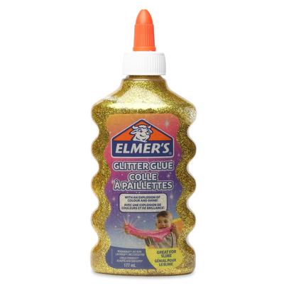 Клей с блестками Золотой Жидкий клей 177мл Слайм Многоцелевой 2142246 ELMER'S