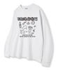 UNION GARMENTS Милая Девочка Эскиз Свободный Крой Лонгслив Белый [Базовый Или В рубчик]