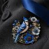 Vintage Brooch Pin Flower Bird Pin, Alloy Lapel for Coats Artistic Suits Dresses Scarves, Decorative Jewelry Accessory Women Bag