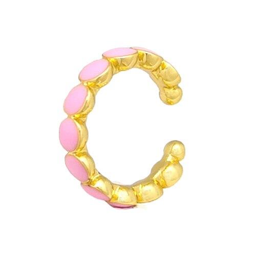 Одинарные серьги-каффы, неоновый зеленый, желтый, яркие флуоресцентные украшения, геометрические круглые U-образные серьги-клипсы без пирсинга, серьги-каффы Aretes