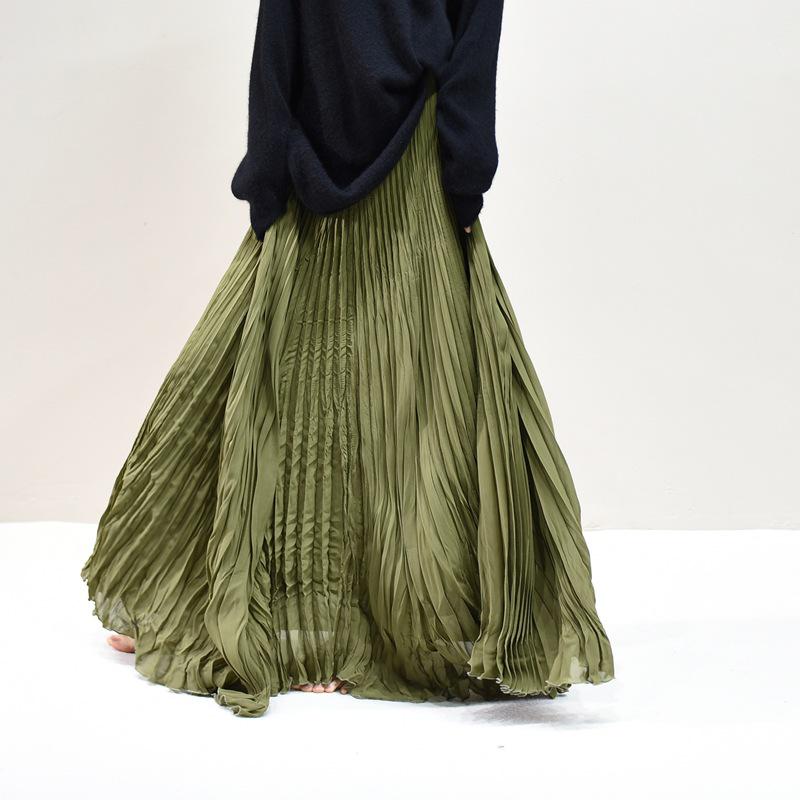 Женская элегантная шифоновая юбка А-силуэта средней длины с подолом шириной 6 метров для Весны/Лета 2025
