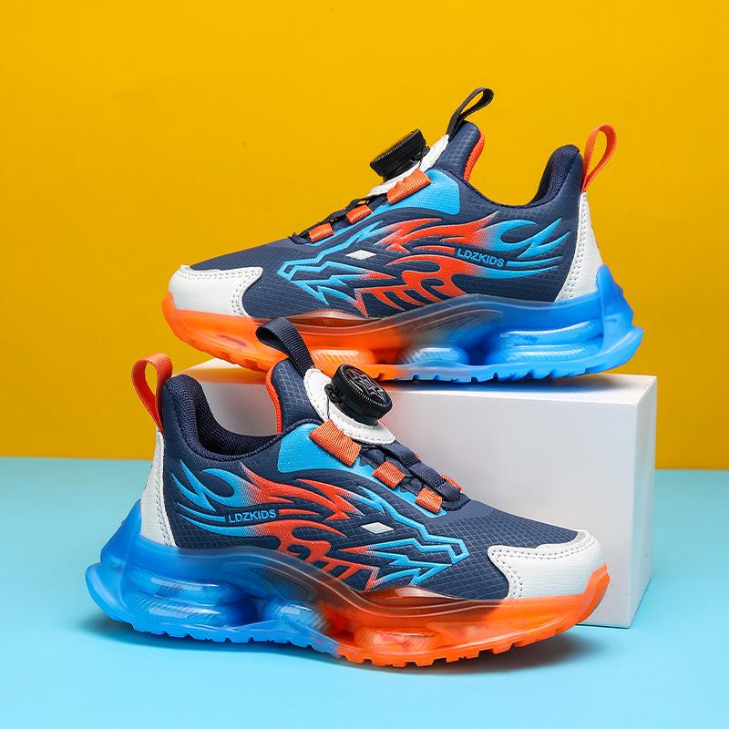 Shoes, Spring and Autumn Middle School, Older Students, Buttons, Students, a Sports Generation Boy's Face Net, Breathable and Rotating