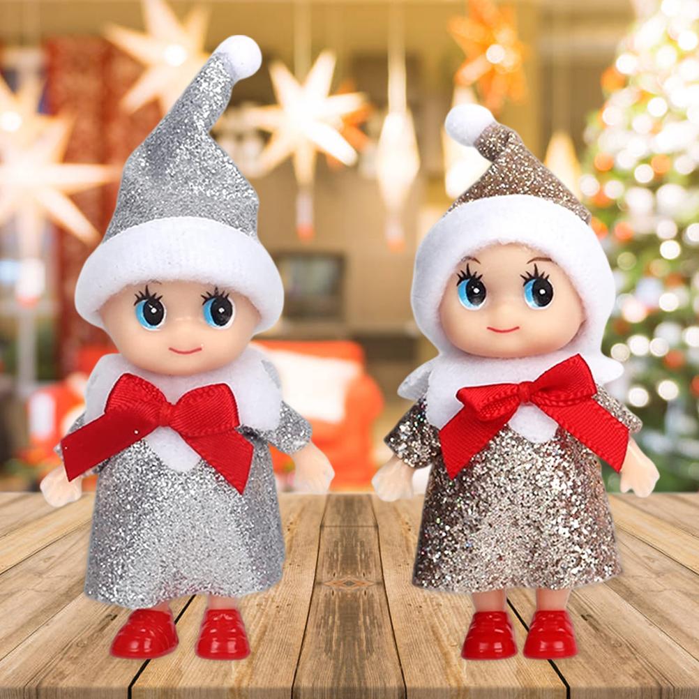 4 Pcs Christmas Baby Elf Doll Christmas Tiny Elf Doll Christmas Mini Elf Baby Doll Toys Baby Elves