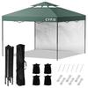 Тент-шатер CYFIE 3мx3м с 1 боковой стенкой, тент с ветровым вентилятором, регулировка высоты палатки, покрытие с УФ-защитой, высокая водонепроницаемость, палатка Легко
