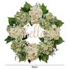 Hydrangea Wreath Artificial Flower Decorative 15.75 Inches Silk Flowers for Outdoor Window Indoor