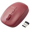 ELECOM Wireless Mouse M-BL21DBSKRD, Quiet, 5 Buttons, 3 Variable Pointer Speeds, Red