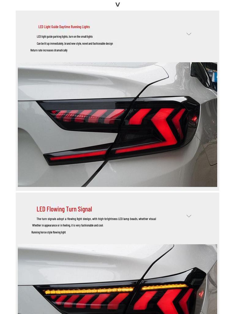 Accord 10th Gen LED Streamer Turn Signal & 10.5th Gen Cyber Style LED Taillight Assembly