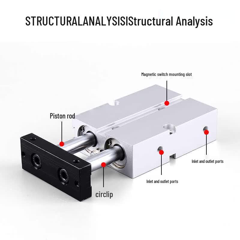 TN Series Compact Double-Axis Double-Rod Pneumatic Cylinder