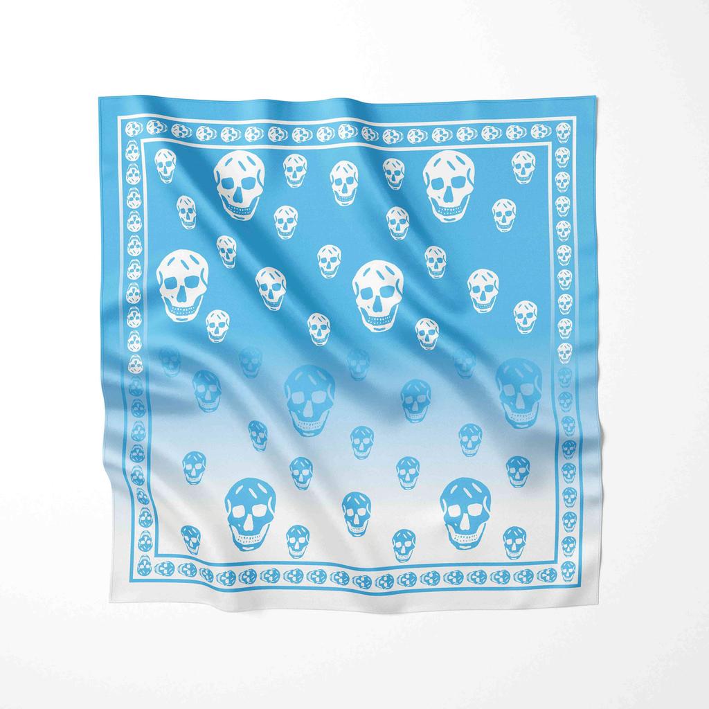 Factory Wolesale Designer Print Square Scarf Women Bandana Skull Hairband Lady Head Wraps Female Shawl Fashion Neckerchief