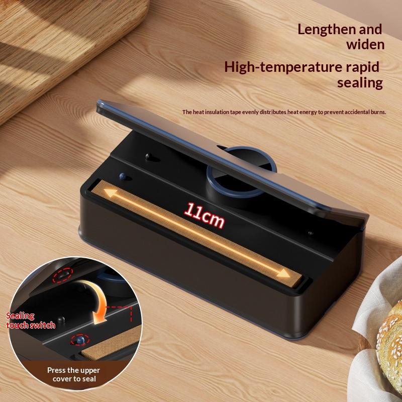 Handheld Mini Magnetic Bag Sealer Portable 6 Adjustable Modes Hidden Cutter for Home Travel Food Snack Bag Sealing Use