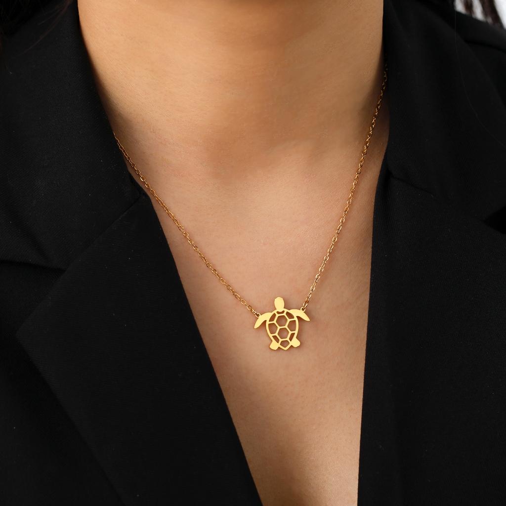 Cazador Animal Necklace for Men Women Stainless Steel Turtle Pendant Necklace Jewelry Gift Trend 2026 Birthday Gift Wholesale