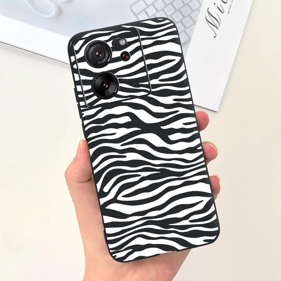 Чехол для Xiaomi Redmi 13C Задняя крышка для Xiaomi Mi 13T Pro Мягкий матовый жидкий силикон Цветочный мультяшный принт Чехол-сумка для Mi13T Pro