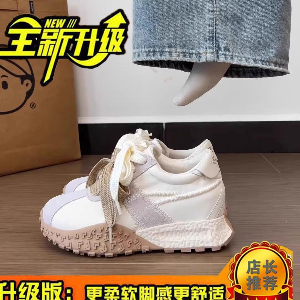 Женские немецкие тренировочные кроссовки на толстой подошве, увеличивающие рост, весенне-летние новые нишевые универсальные спортивные кроссовки, маленькие кроссовки Forrest Gump