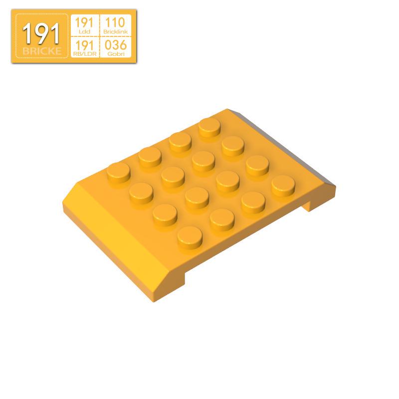 BRICKE 4x6 Wedge Plate Roof Compatible with LEGO 32739 - DIY Educational Building Blocks Parts