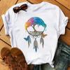 Fashion Dream Catcher T Shirt Women Unisex Harajuku Graphic Print T Shirt Fashion Crew Neck Short Sleeve  Plus Size T Shirt Unisex
