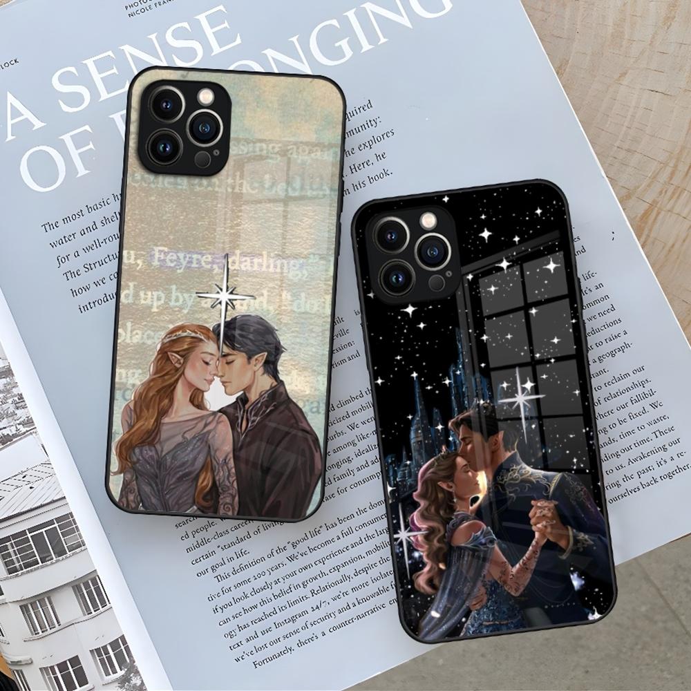 Чехол для телефона Acotar A Court of Mist and Fury для Iphone 17 16 Air 15 14 12 11 13 Pro Max Mini X Xr Xs Se Стеклянная крышка Puls