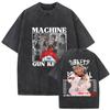 Vintage Washed MGK Lost Americana Tour 20252026 Print Tshirt Men Women Harajuku High Quality Fashion Oversized Cotton T Shirts