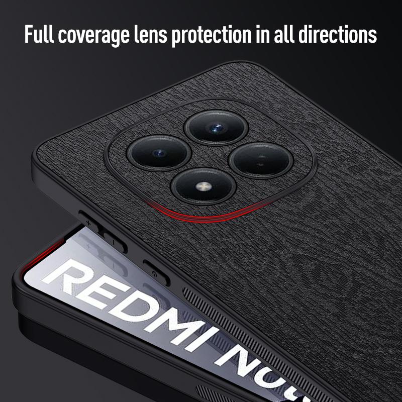 Роскошный кожаный чехол-накладка с узором "Дерево" для Xiaomi Redmi Note 15 14 Pro 5G 4G Xiaomi 15T 14T Pro Гибридный ударопрочный матовый чехол для телефона из ТПУ+ПУ