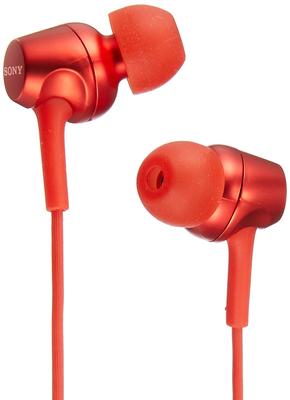 Sony Наушники MDR-EX255AP: Канального типа с пультом ДУ и микрофоном, красный MDR-EX255AP R