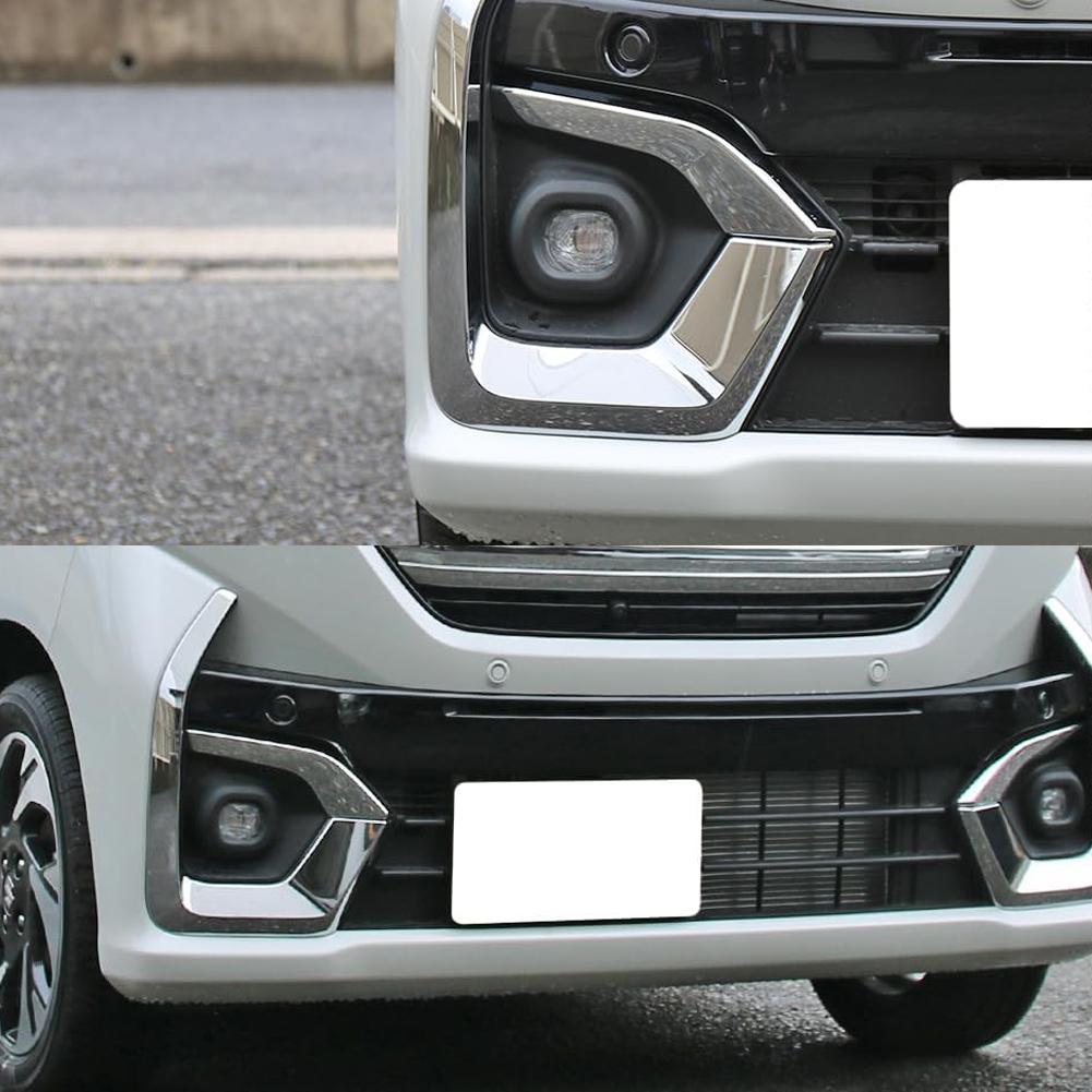 Для Spacia Custom 2024 модифицированный передний бампер противотуманные фары специальные полосы плакировка декоративные брови M8i9