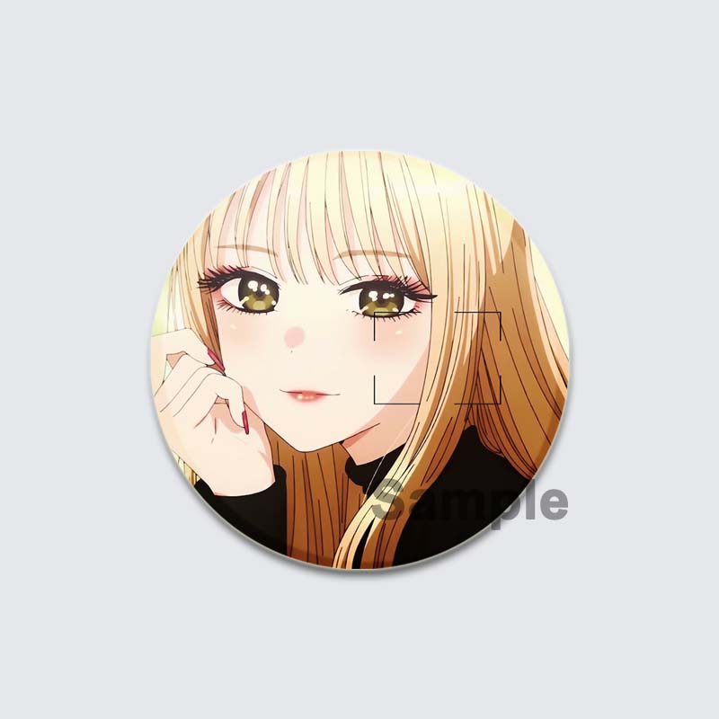 32/44/58mm Cute Cartoon My Dress Up Darling Pins Round Handmade Brooches for Backpack Cothes Accessories Anime Collection Badge Decoration