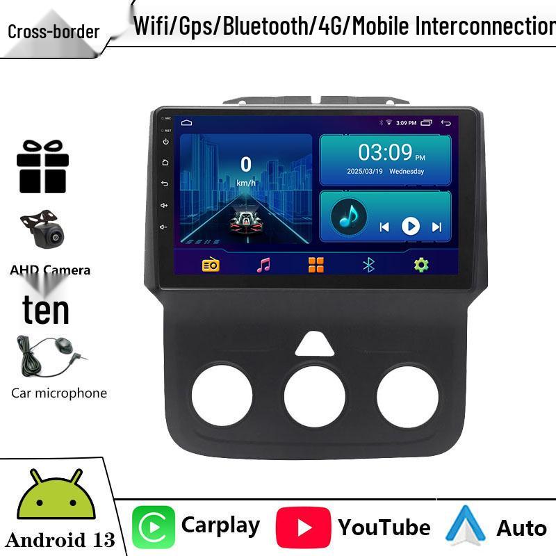Додж Рам (2013-2018) Android GPS-навигация с большим экраном и Bluetooth Carplay с камерой заднего вида