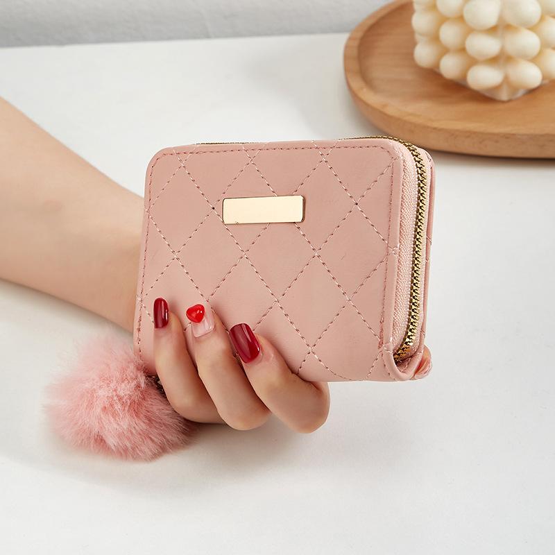 Новый ромбовидный вышитый железный лист с кошельком-помпоном, маленькая сумка для карточек, женская персонализированная сумка для мелочи