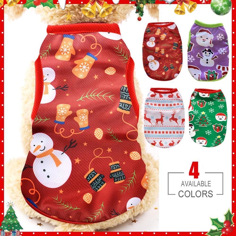 Christmas Dog Clothes Cotton Pet Clothing Hoodies For Small Dogs Cats Vest Shirt Puppy Dog Costume Kitten Outfit Dogs Gift