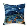 Van Gogh Starry Sky Print Cushion Home Decoration Art Pillow Sofa Living Room Car Comfort Cushion