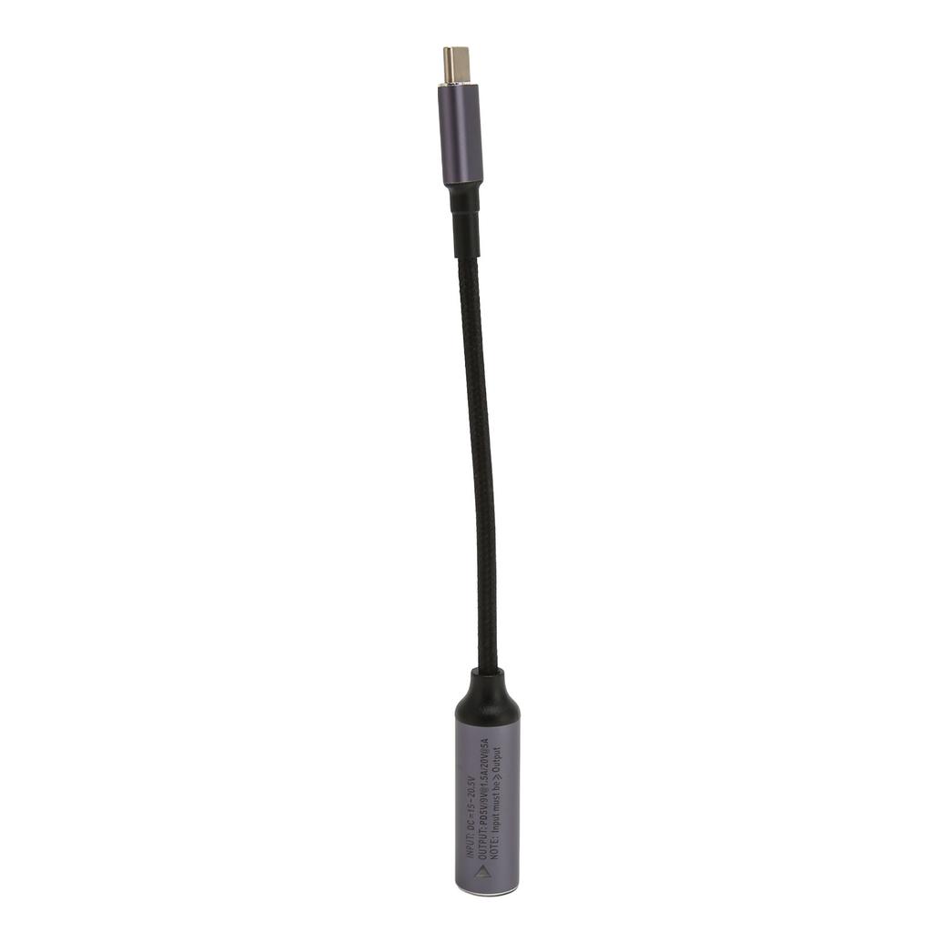 DC3.0mmx1.1mm Female Input to Type C Male Power Charging Cable Support Up to 100W Power PD Charge Cable