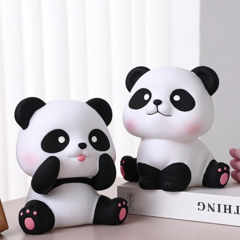 Money Container Versatile Coin Holder Lovely Panda Shaped Money Holder Piggy Banks Coins Savings Jar for Animal Lovers