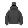 Men Balaclava Hoodie Zip-up Jacket with Mask Hooded Sweatshirt Wind Resistant Athletic Coat with Large Pockets for Sports Fitness Winter Daily Wear