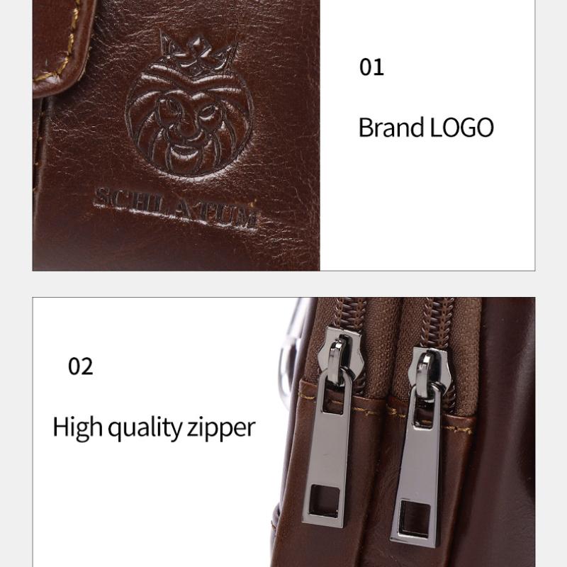 Мужская сумка-мессенджер на одно плечо для мобильного телефона, многофункциональная сумка-пояс для мобильного телефона с пряжкой в стиле ретро, повседневная мужская сумка