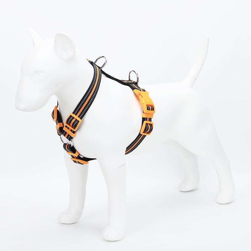 Шлейка для питомца Регулируемая Светоотражающая Шлейка для собаки Прочная и Долговечная Шлейка с двойной прострочкой для Дрессировки Маленьких и Средних Собак, Бега
