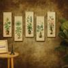 Natural Scenery Wooden Plants Hanging Sign Fresh Decoration Floral Wall Plate  Home Living