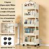 Bookshelf Storage Trolley Simple Kitchen Multi-Layer Movable Utility Cart Open Style  Snack Organizer Shelf Bedroom Toy Shelves