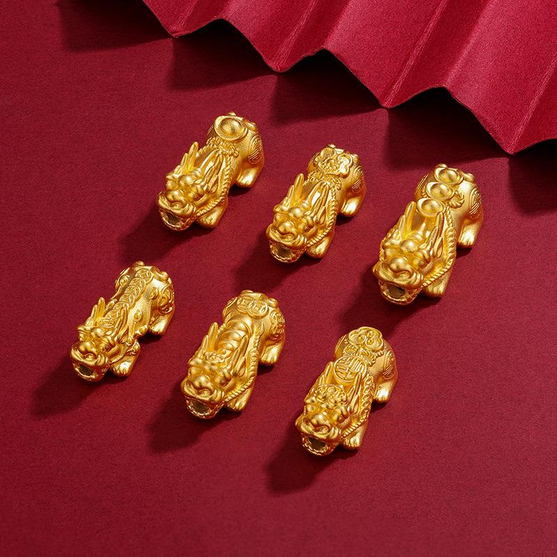 Браслет-аксессуар из стерлингового серебра 999 пробы Пи Сю, привлекающий богатство, 3D слиток