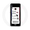 Case for Huawei P30 Lite - Airplane Ticket London - Flexible - Black - Protection